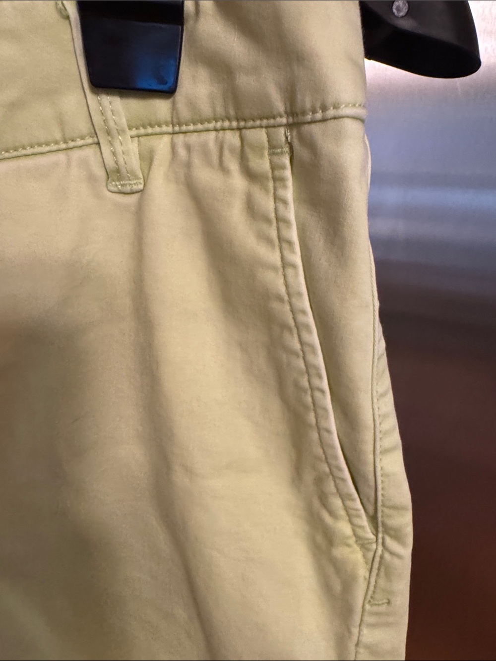 Tommy Bahama Light Lime Green High Waist Cotton Shorts - Picture 5 of 13